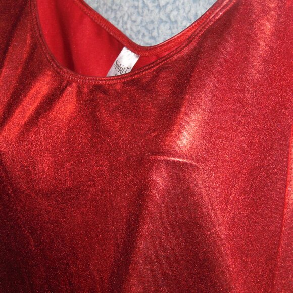 Spirit Shiny Red Long Sleeve Leotard S - Picture 2 of 6